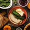 Thanksgiving plate with turkey, mashed potatoes and green beans