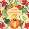 Thanksgiving postcard in vintage style