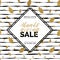 Thanksgiving sale text vector on seamless striped background