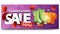 Thanksgiving sale, up to 50% off, horizontal purple web banner with polygonal texture, rubber boots, pumpkin, mushrooms