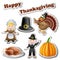 Thanksgiving sticker set