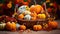 Thanksgiving Still life of pumpkins of various shapes, Seasonal holiday concept, harvest,