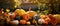 Thanksgiving Still life of pumpkins of various shapes, Seasonal holiday concept, harvest