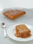 Thanksgiving treat. Pumpkin sticky pudding with toffee caramel sause