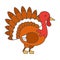 Thanksgiving Turkey Bird Cartoon Mascot Character