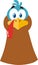 Thanksgiving Turkey Head Cartoon Character