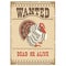 Thanksgiving turkey Wanted poster on old paper
