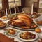 Thanksgiving week, turkey, baskets of food, pumpkins, harvest table, food, drinks, v5