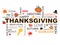 Thanksgiving word in white background