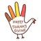 Thanksgivings hand turkey