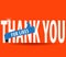 Thankyou for likes, flat typography with thumbs up sign