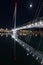 The Thaon di Revel bridge at night in La Spezia, Italy