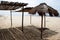 Thatch shelter on the beach