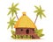 Thatched Bungalow Illustration