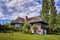 Thatched cottage with cultivation on the mountain on the island Hiddensee. Germany, Meecklenburg-Vorpommern