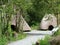 Thatched huts at the Irish National Heritage Park.