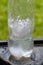 Thawing frozen water bottle