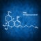 THC Tetrahydrocannabinol Structural chemical formula