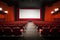 theater auditorium with rows of vacant seats