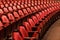 Theater chairs in an old vaudeville theater.