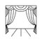 Theater curtain. Illustration vector icon