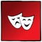 Theater drama masks vector illutration