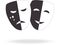 Theater icon with happy and sad masks