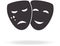 Theater icon with happy and sad masks