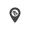 Theater location pin vector icon