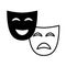 Theater mask comedy drama