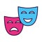 Theater mask comedy drama