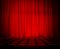 Theater red curtains and seats