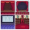 Theater scene or opera and cinema stage vector curtains drapes