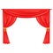 Theater stage drape curtain vector Illustration