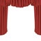 Theater stage with red curtain white background.