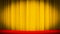 Theater yellow curtain on stage entertainment background, yellow curtain background