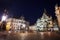 Theaterplatz square view old buildings and lights