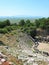 Theatre of Priene from the top, an ancient Greek city of Ionia