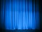 Theatre stage blue curtain