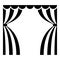 Theatrical curtains icon