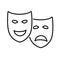 Theatrical Drama and Comedy Masks