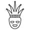 Theatrical happy masks with crown