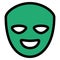 Theatrical happy masks isolated icon