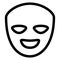 Theatrical happy masks isolated icon