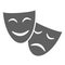 Theatrical masks graphic icon