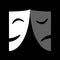 Theatrical masks graphic icon