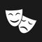 Theatrical masks graphic icon