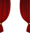 Theatrical stage curtains 3d render.