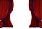Theatrical stage curtains 3d render.