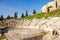 Theatro Dionisou close view in Athens, Greece